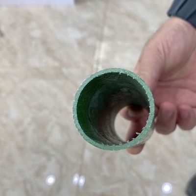Green Hollow Pultruded Filament Wound Fiberglass Tubing ISO High Tensile Strength